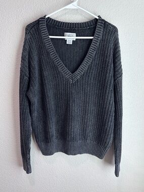 Forenza x Victoria's Secret PINK Chunky Knit V-Neck Sweater Shaker Size Medium
